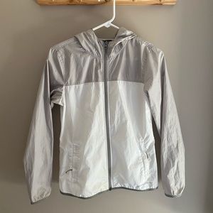 Women’s Gray/White Rain Coat